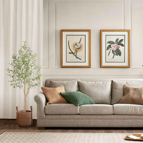 Miniatura 6 de FEELEAD Árbol de olivo artificial de 5 pies, olivo sintético con hojas realistas y tronco natural, olivo falso en maceta para el hogar, sala