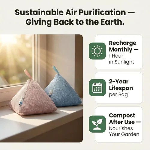 Miniatura 6 de Paquete de 4 bolsas purificadoras de aire de carbón de bambú activado naturalmente Bolsa desodorante natural para el hogar Bolsa de carbón