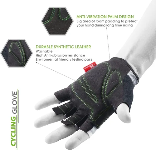 Miniatura 3 de Cycling Gloves Bike Gloves.Mesh Light Weight Glove High Elastic Half Finger Road Bicycle Gloves 3MM Foam Pad for Men Women for Daily use