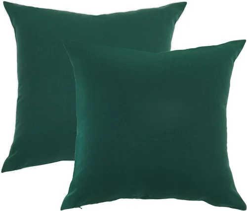 PurpleEssences Paquete de 2 fundas de almohada de algodón, decorativas, suaves, sólidas, para sofá, automóvil, dormitorio, primavera, Pascua,