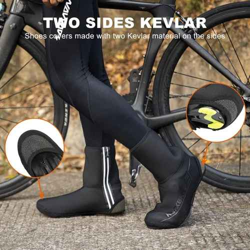 Miniatura 4 de ROCKBROS Fundas para Zapatos de Ciclismo Cubiertas de Zapatos de Invierno Calentadoras Resistentes al Agua Térmicas Cubiertas de Zapatos