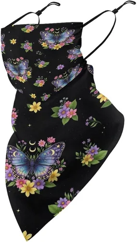 Miniatura 8 de Bufanda de protección solar UV, bufanda triangular reutilizable con lazo para las orejas