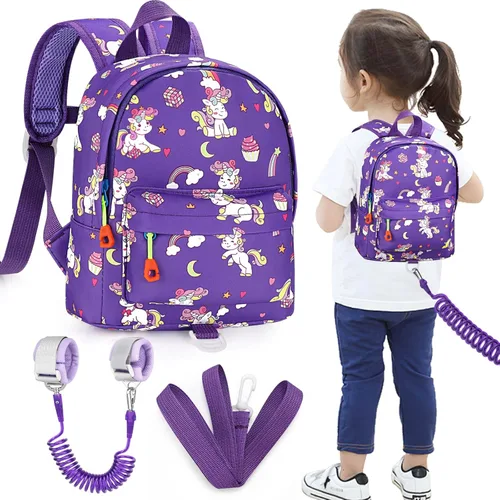 Miniatura 22 de Accmor - Mochila para niños pequeños con correa de muñeca anti-pérdida, lindo arnés para caminar para niños pequeños, mantiene a los niños cerca