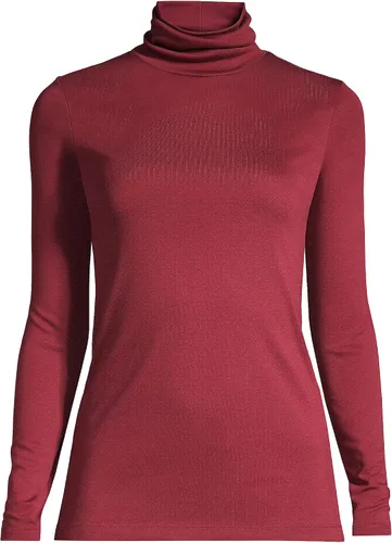 Miniatura 27 de Lands' End Supima - Suéter de cuello alto y mangas largas para mujer