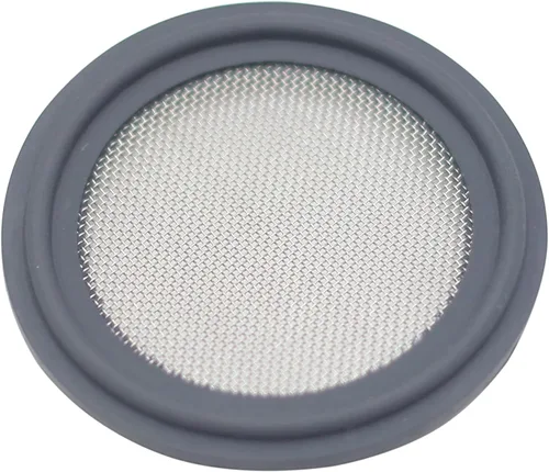Miniatura 2 de HFS (R) 1,5 "Tri Clamp Screen Junta FKM w/Stainless Screen 40 Mesh (450 μm)