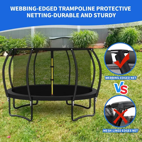 Miniatura 5 de Anillo superior de repuesto para cama elástica para 8 postes curvos, red de seguridad redonda, accesorios de trampolín con hebillas de protección