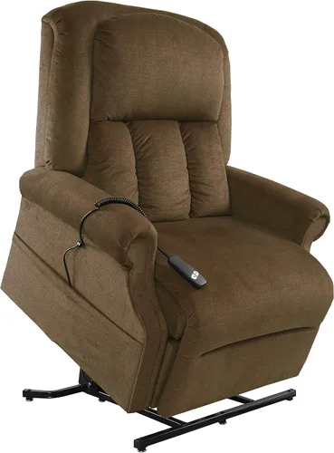 MEGA MOTION Sillón reclinable eléctrico resistente con elevador, XL, visón (dispositivo médico de clase II de la FDA)