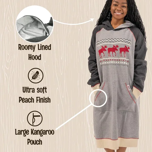Miniatura 5 de Lazy One Sudadera con capucha de gran tamaño, ropa de dormir