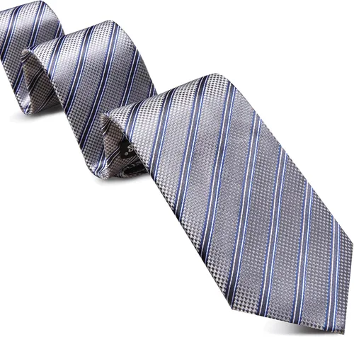 Miniatura 252 de Barry.Wang Juego de corbatas para hombre, corbata de seda a rayas, tejido a cuadros, gemelos formales, negocios, boda
