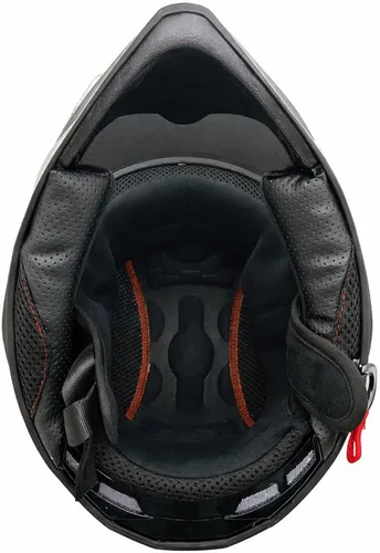 Miniatura 6 de MMG Casco deportivo dual para motocicleta todoterreno dirt bike ATV - Visera abatible - Modelo 23 (negro brillante, mediano)