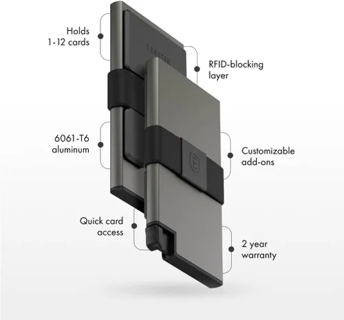 Miniatura 43 de Ekster Aluminum Cardholder Wallet for Men Metal Wallets with RFID Blocking Layer Slim & Minimalist Aluminum Wallet with Push Button for Quick