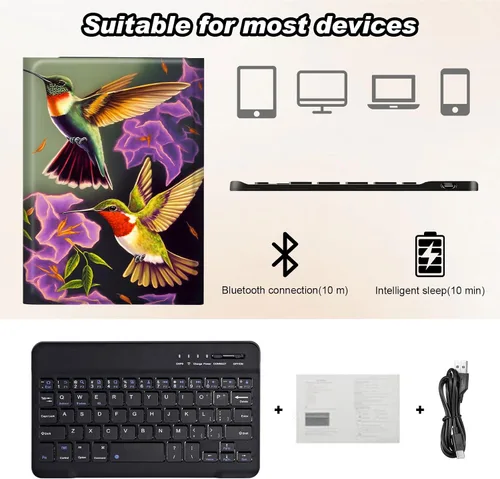 Miniatura 5 de DEGDFSGR Funda para Samsung Galaxy Tab A8 10.5 con teclado, teclado inalámbrico desmontable cierre magnético, funda protectora para Samsung Tab A8