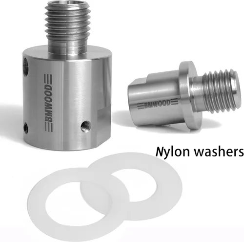 Miniatura 6 de Adaptador de rosca macho de 1-1/4 "x 8TPI a 1" x 8TPI Macho, para torno de madera con rosca de husillo de 1-1/4 "x8TPI, adaptador de husillo