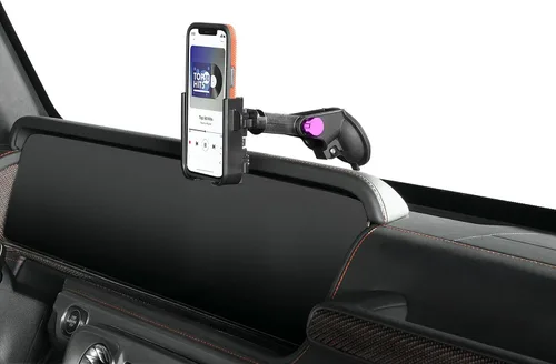Miniatura 24 de WeatherTech WindshieldFone con extensión - Soporte universal para teléfono de coche montado en el parabrisas - Perillas billet negras