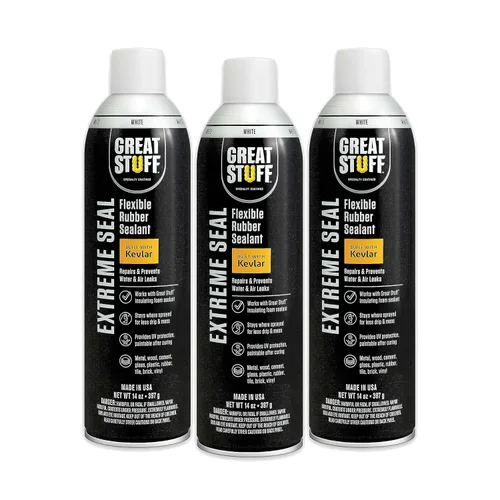 Miniatura 9 de Great Stuff™ Extreme Sellador en aerosol 3-Pack - Negro - 14 onzas - Aerosol