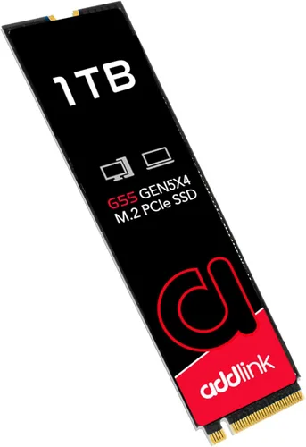 Addlink G55 1TB PCIe 5.0 Gen5 NVMe M.2 SSD - Hasta 10,200 MB/s - Actualización de juegos de PC, fotografía, edición y diseño de video - Unidad