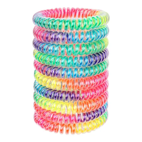 Miniatura 22 de JessLab Lazos para el cabello en espiral para mujeres, paquete de 10 sujetadores de cola de caballo sin rastro y sin daño, bandas para el cabello