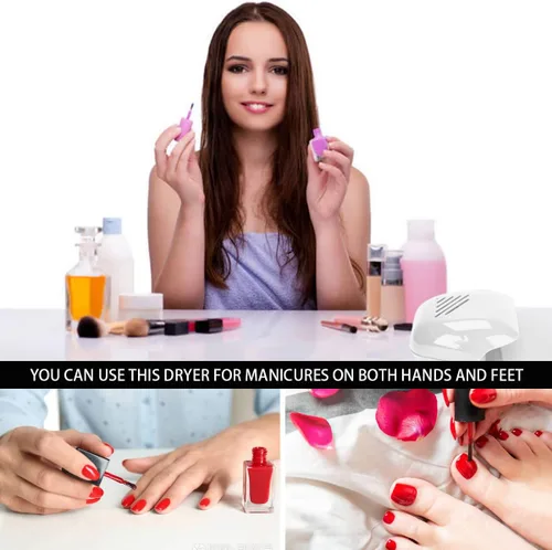 Miniatura 6 de Secador de uñas portátil, secado rápido, esmalte de uñas regular, soplador de aire, secadora de uñas, máquina de esmalte de uñas, secador