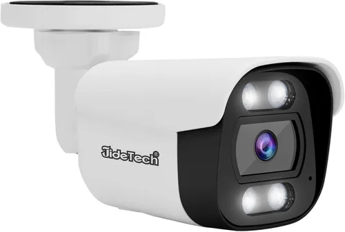 Miniatura 10 de JideTech Cámara bala IP PoE de 5MP para exteriores, visión nocturna IR/color de 120 pies, audio de 2 vías, detección de vehículos y humanos AI