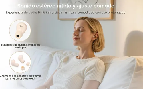 Miniatura 4 de Auriculares de dormir más pequeños para dormir de lado, [versión actualizada 2026] Auriculares inalámbricos ultra cómodos y ligeros para orejas