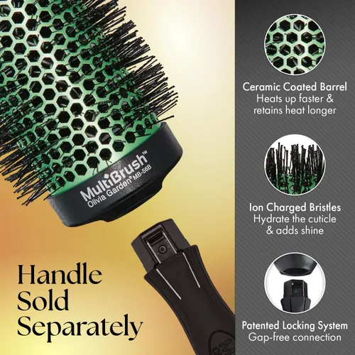 Miniatura 4 de Olivia Garden MultiBrush - Cepillo térmico desmontable no eléctrico con barril de cerámica