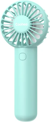 Miniatura 16 de Coohea Mini Ventilador de Mano, Diseño Pequeño y Bonito, 3 Velocidades Potentes, Batería Recargable USB Operada, Ventilador Personal Portátil