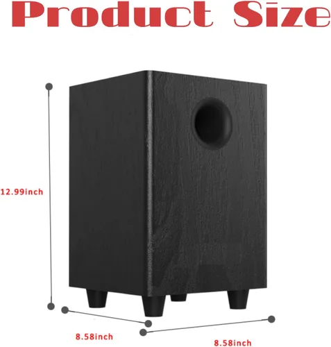 Miniatura 5 de Subwoofer pasivo de 6.5 pulgadas, potencia de 100 W, graves pesados, potente sonido, fibra sintética, material de madera, altavoz pasivo para cine