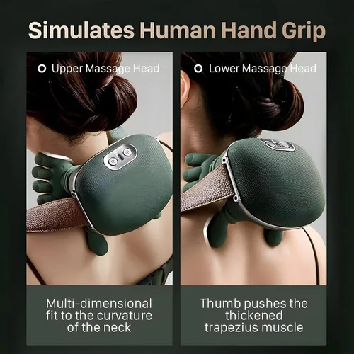 Miniatura 3 de Masajeador de cuello, masajeador de cuello con calor, masajeador Shiatsu de cuello y espalda con amasado 4D, masajeador de hombro mejorado 2026