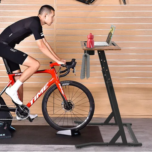 Miniatura 9 de OrigoDeco Escritorio de ciclismo de interior, escritorio de pie ajustable para almohadilla para caminar, escritorio de entrenamiento de bicicleta