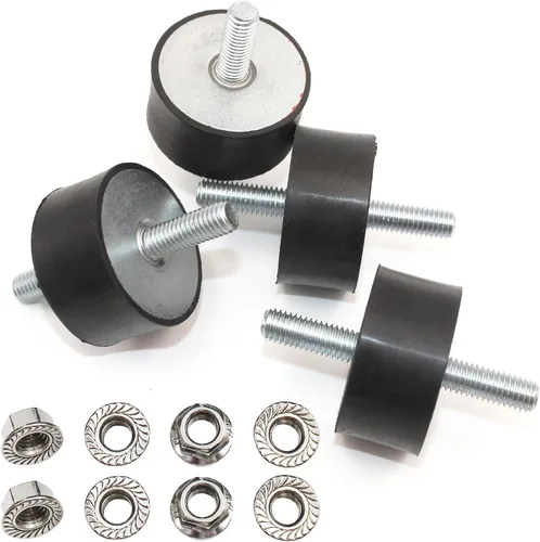 Miniatura 9 de Tornillos de goma M8 amortiguadores antivibración aislador soportes cilíndricos de goma para compresores de aire, motores diésel, 4 unidades M8 x 23