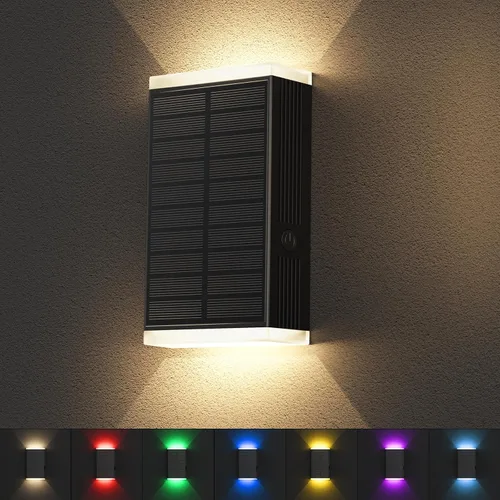 Miniatura 12 de Lámpara solar de pared para exteriores, 3000/4000/6000K, 3 modos de iluminación del anochecer al amanecer, aplique de pared IP67, impermeable