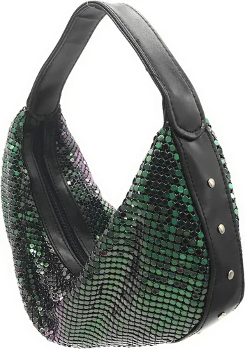 Miniatura 2 de Bolso de mano para mujer, de malla metálica, para fiesta de cócteles, bailes, bodas, banquetes