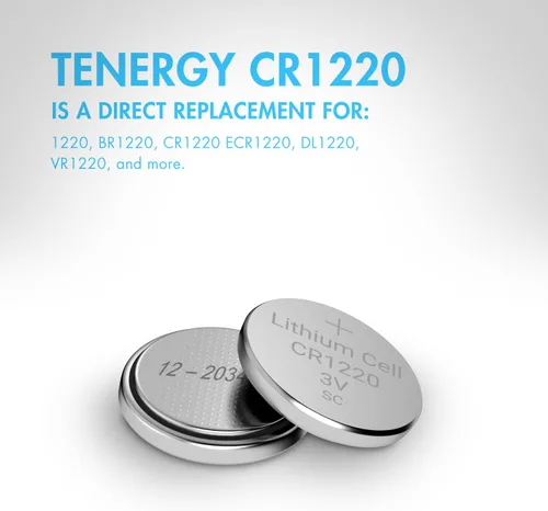 Miniatura 5 de Tenergy Batería de botón de litio CR1220 de 3 V, para llaves, relojes, accesorios, 5