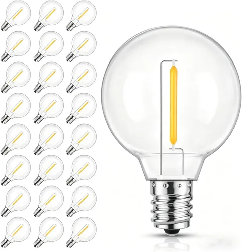 Miniatura 11 de Bombillas de Repuesto LED Edison ST40, 10 Bombillas de Luz Transparentes de 0.6 Vatios, Bombillas LED para Cadena de Luces, Bombillas de Repuesto
