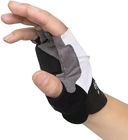 Miniatura 4 de 1 par inteligente LED luz de advertencia de señal de giro al aire libre guantes de montar bicicleta ciclismo traje medio dedo guantes adultos