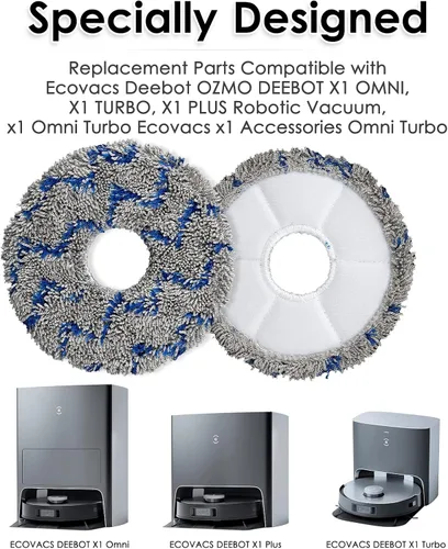Miniatura 4 de Paquete de 10 almohadillas de trapeador T30S para ECOVACS DEEBOT T30S/T30S Combo/T30 Omni/X5 Pro Omni/N30 Omni/T30S AI/T50 Pro Omni/T50 Pro Max/ X2