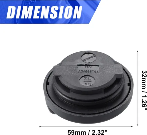 Miniatura 5 de X AUTOHAUX Tapa del depósito de combustible del motor, tapa de tapón de llenado de gasóleo, reemplazar 555665555 654565761 para Chevrolet Cruze