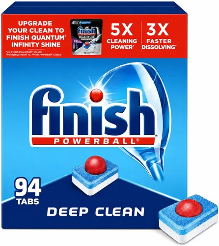 Finish - Todo en 1 - Detergente para lavavajillas - Powerball - Tabletas para lavavajillas - Tabletas para platos - Aroma fresco, 94 unidades