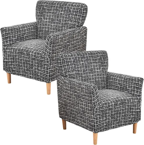 Miniatura 51 de Fundas de jacquard para sillón de banquete, fundas suaves para sillón, fundas elásticas de 1 pieza para sala de estar, funda antideslizante