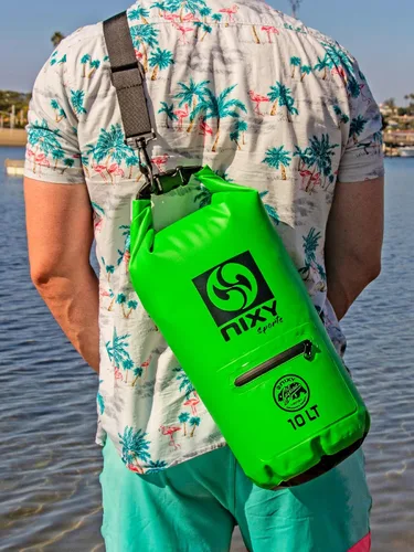Miniatura 5 de NIXY Bolsa seca impermeable de 10 L con parte superior enrollable, ligera y duradera para paddleboard, kayak, senderismo, camping, canotaje, playa