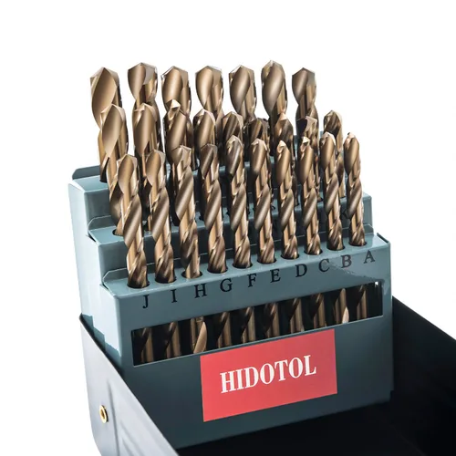 Miniatura 8 de HIDOTOL Juego de brocas de cobalto, 15 unidades + 6 piezas gratis, brocas M35 de alta velocidad para metal endurecido, acero inoxidable, hierro