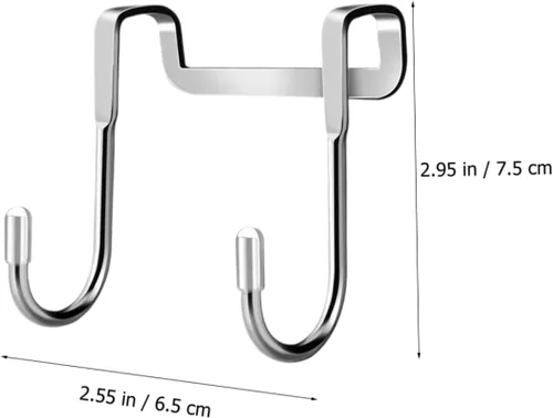 Miniatura 3 de 8 ganchos de doble gancho para la puerta, ganchos para toallas, sobre el cajón, gancho sobre la puerta, gancho de almacenamiento de artículos