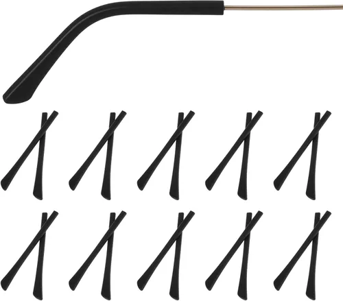 Puntas de silicona antideslizantes para gafas, 10 pares de patillas de repuesto para gafas, almohadillas para orejas, calcetines de tubo para
