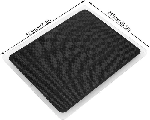 Miniatura 7 de Cargador de panel solar, panel monocristalino portátil de 12 V 10 W, cargador USB para luz de teléfono de automóvil, tableta de teléfono celular