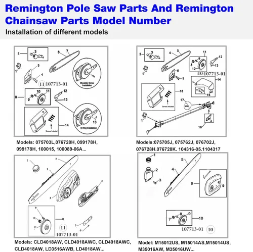 Miniatura 6 de 107713-01 piñón para motosierra eléctrica Remington (1)