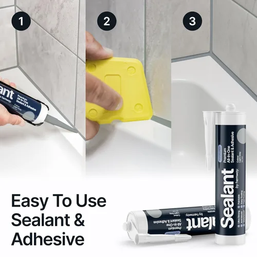 Miniatura 2 de Sellador de construcción gris claro y polímero híbrido adhesivo todo en uno Superior al sellador de silicona para baño Calafateo impermeable
