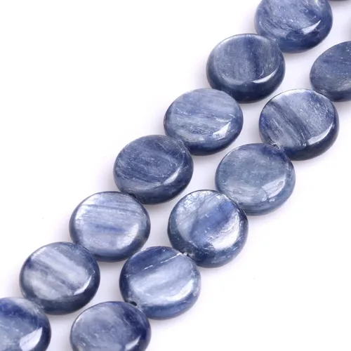 Miniatura 8 de GEM-insid - Cuentas sueltas de cianita azul, cuentas de energía natural para hacer joyas, 0.27 x 0.315 pulgadas, ovaladas de 15 pulgadas