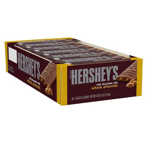 Miniatura 3 de Barras de chocolate con leche HERSHEY'S con almendras enteras, 1.45 oz (36 unidades)