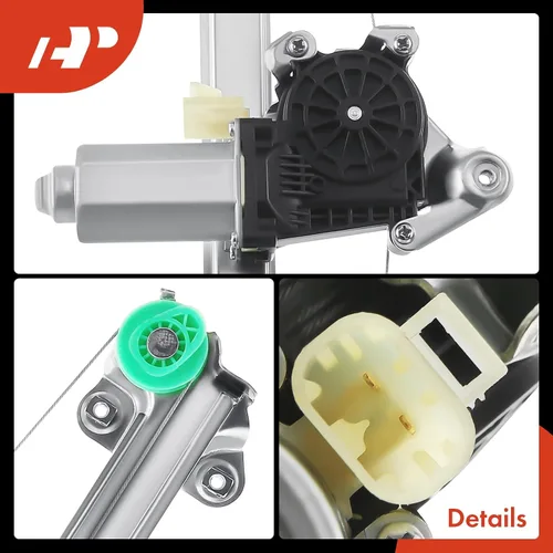 Miniatura 8 de A-Premium - Regulador de ventana eléctrica con motor compatible con Cadillac CTS 2003-2007 Sedan, lado del pasajero trasero derecho