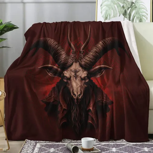 Miniatura 11 de Manta de calavera tamaño Queen, manta de vellón para sofá cama, sofá, manta y mantas con patrón de esqueleto gótico satánico, manta de franela